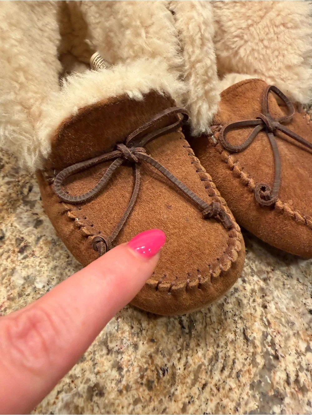Size-6 Ugg high back fur slippers